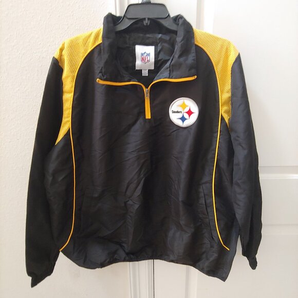 Pittsburgh Steelers Quarter Zip NFL Apparel Pullover Windbreaker Jacket XL - Picture 1 of 3